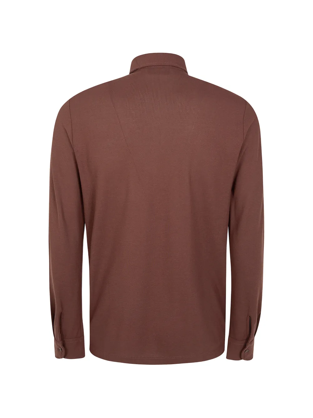 Zanone Poloshirt met lange mouwen Bruin