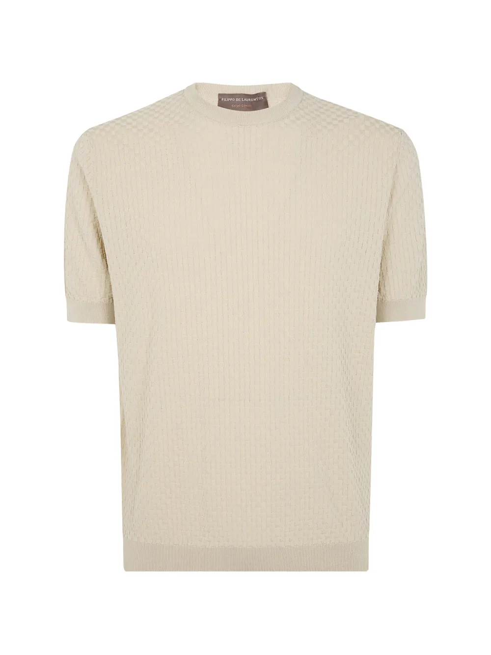 Filippo De Laurentiis waffle-knit short-sleeve T-shirt - Toni neutri