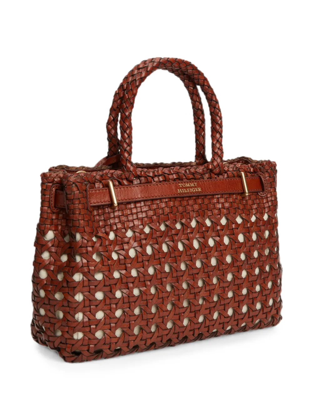 Tommy Hilfiger American Icon leren shopper Bruin