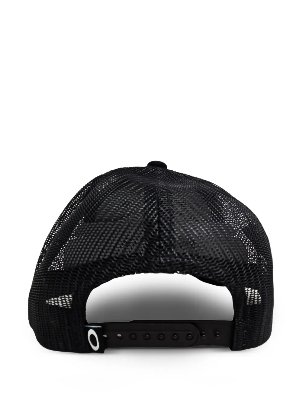 Oakley Truckerpet met logopatch en mesh vlak Zwart