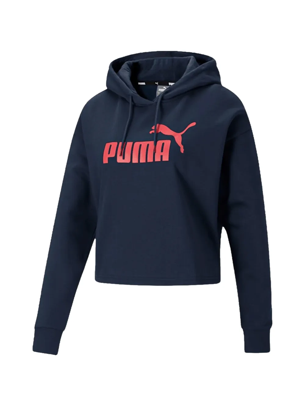 Puma Logo-print Hoodie In Blue