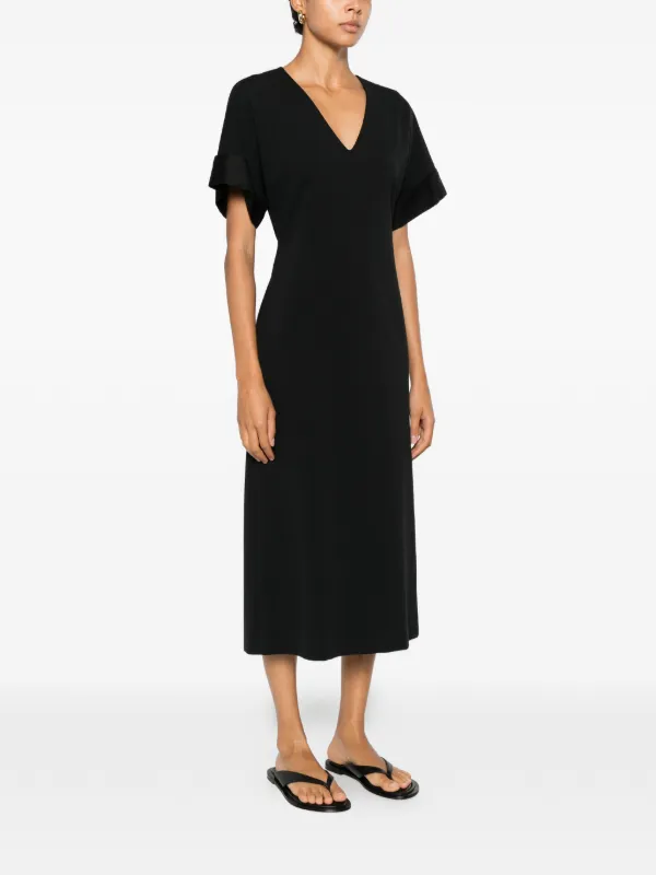 midi short sleeve dresses Saint + Sofia | Women's Akia Dress | | Navy 96% Polyester 4% SpandexImportedAvailable In Plus Sizes Short Sleeve Sparkly A Line