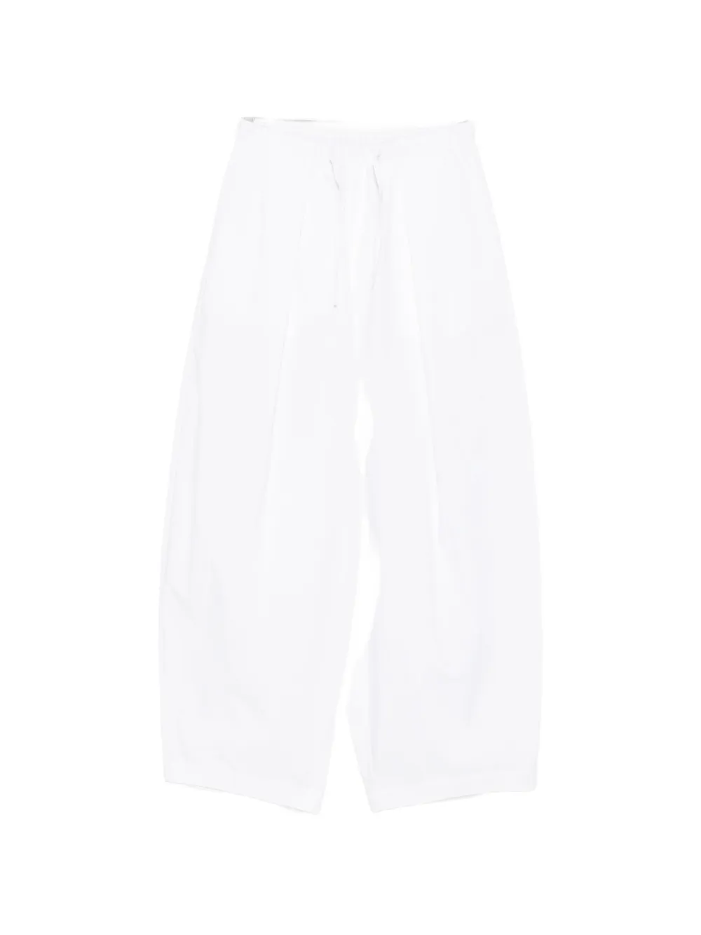 Su drawstring wide-leg palazzo pants - Bianco