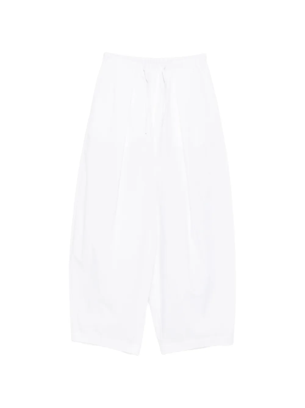 Su drawstring wide-leg palazzo pants - Bianco