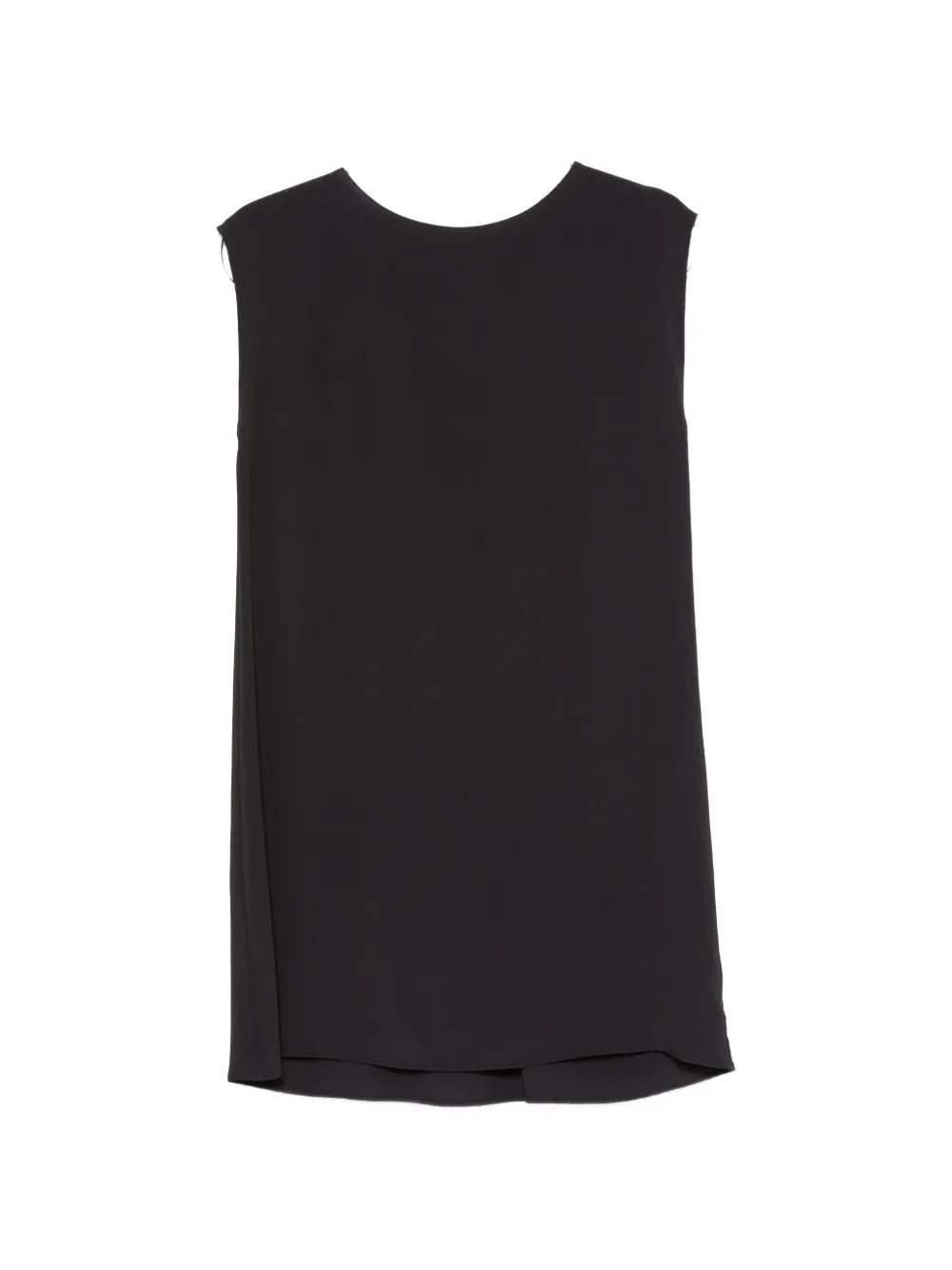 Su pleated-back sleeveless mini dress - Nero