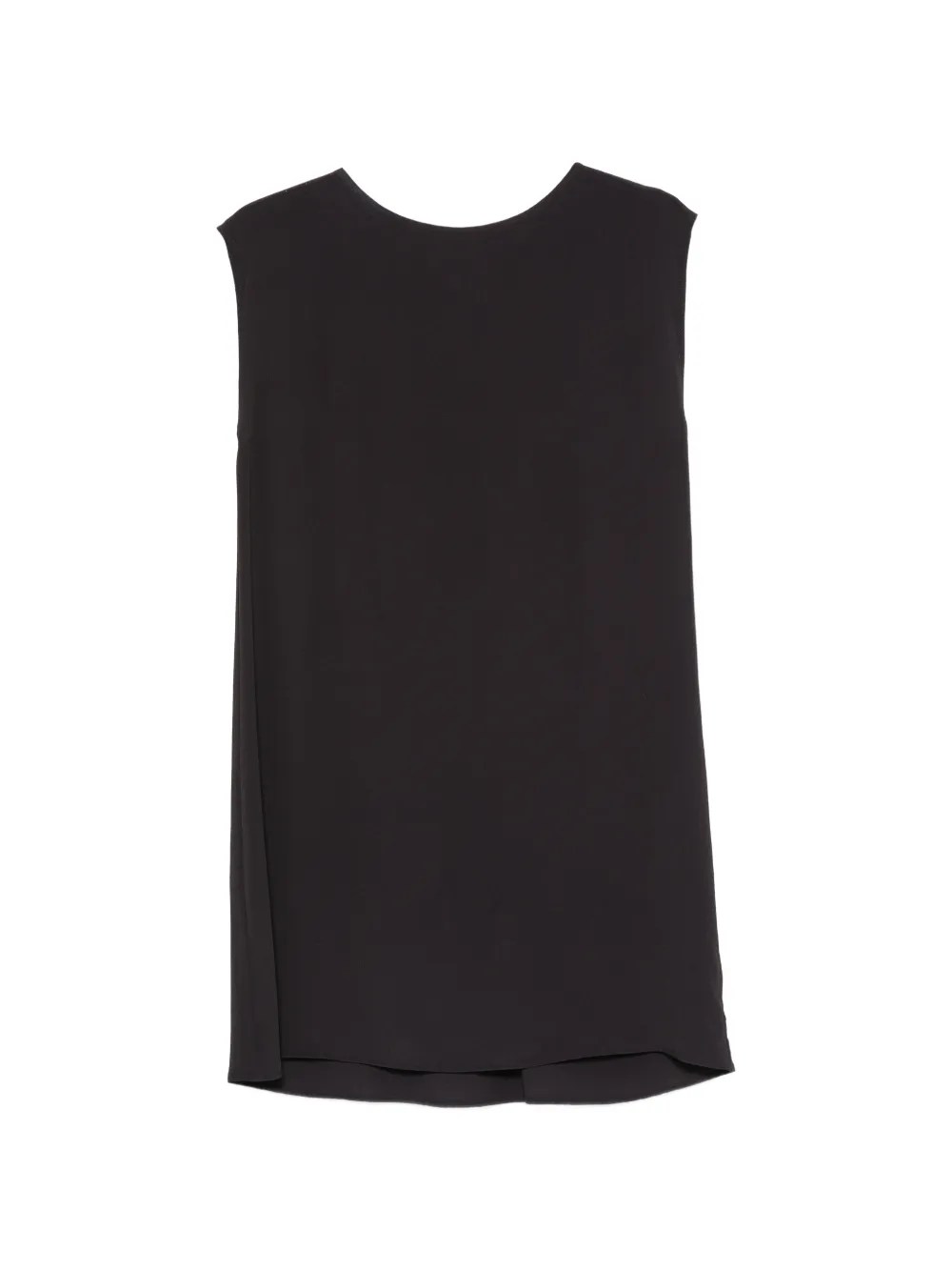 Su pleated-back sleeveless mini dress - Nero