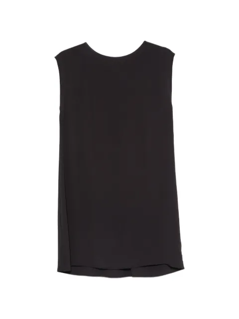 Su pleated-back sleeveless mini dress