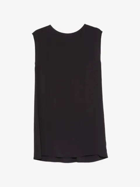 Su pleated-back sleeveless mini dress