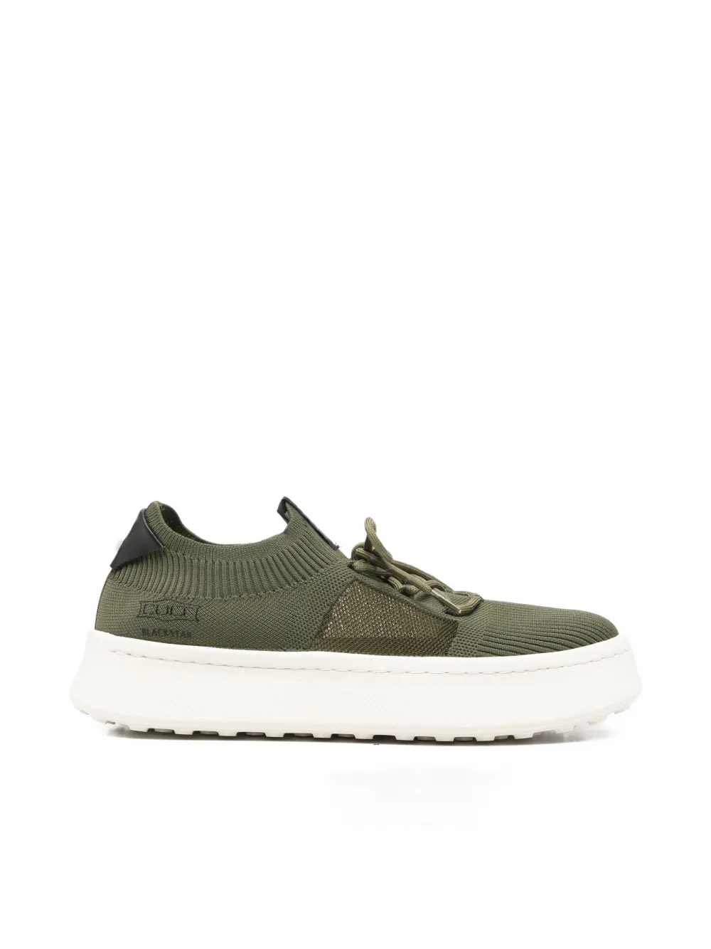 Cult Blackstar 4498 ribbed-knit lace-up sneakers - Verde