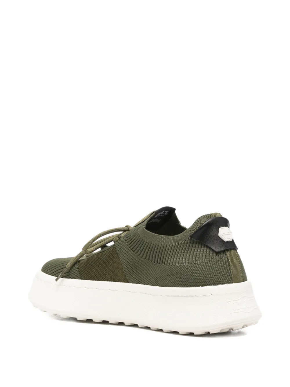Cult Blackstar 4498 ribbed-knit lace-up sneakers Groen