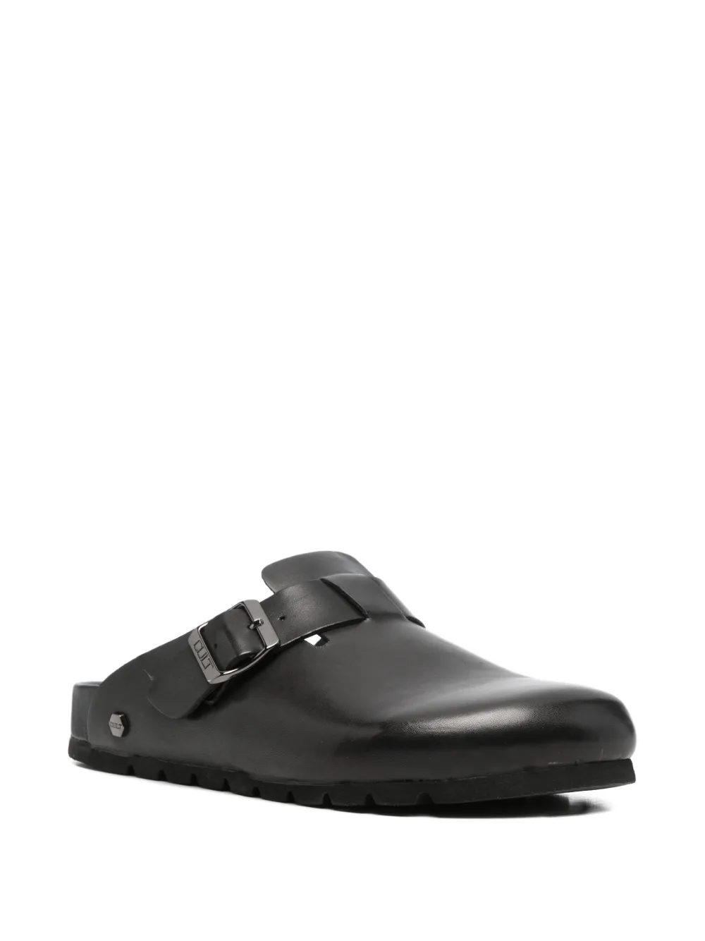 Cult Scorpion 4783 buckle-fastening leather mules Zwart
