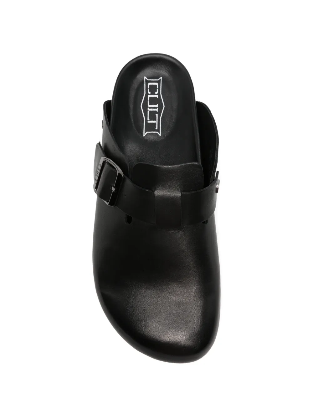 Cult Scorpion 4783 buckle-fastening leather mules Zwart
