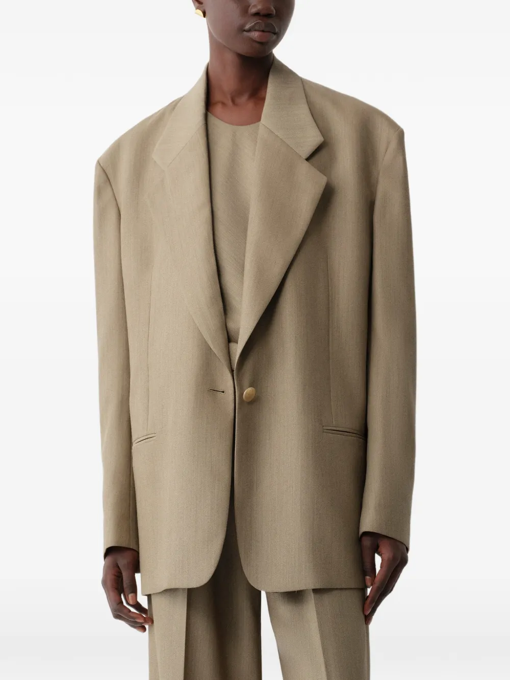 Calvin Klein single-breasted peak-lapel blazer - Toni neutri