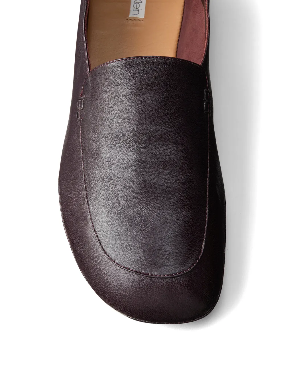 Calvin Klein square-toe leather boat shoes Bruin
