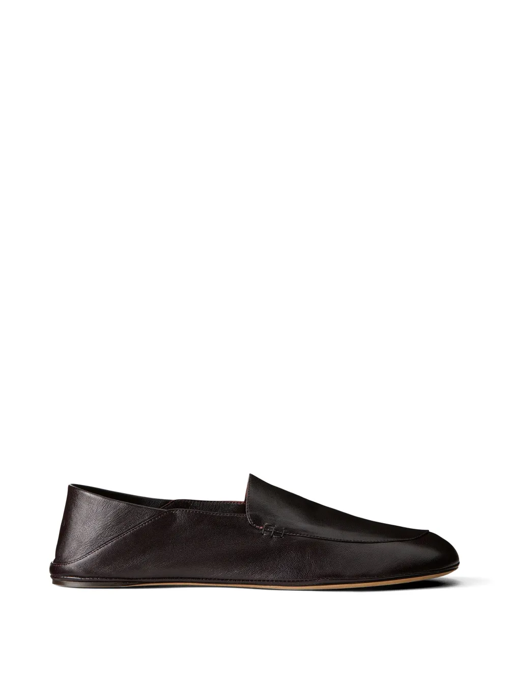 Calvin Klein square-toe leather boat shoes - Marrone