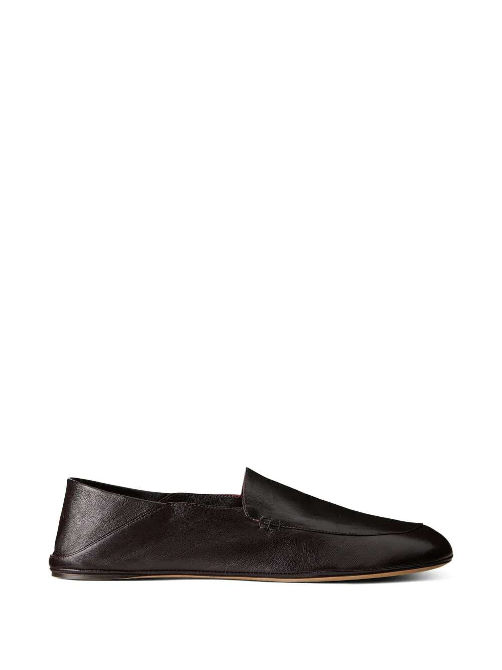 Calvin Klein square-toe leather boat shoes - Marrone