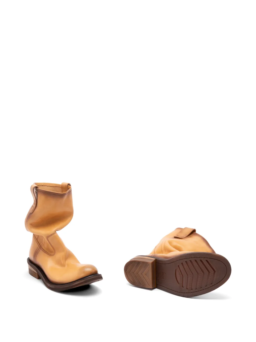Miu Foule leather boots Bruin