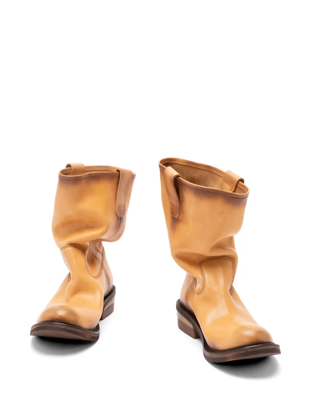 Miu Foule leather boots Bruin