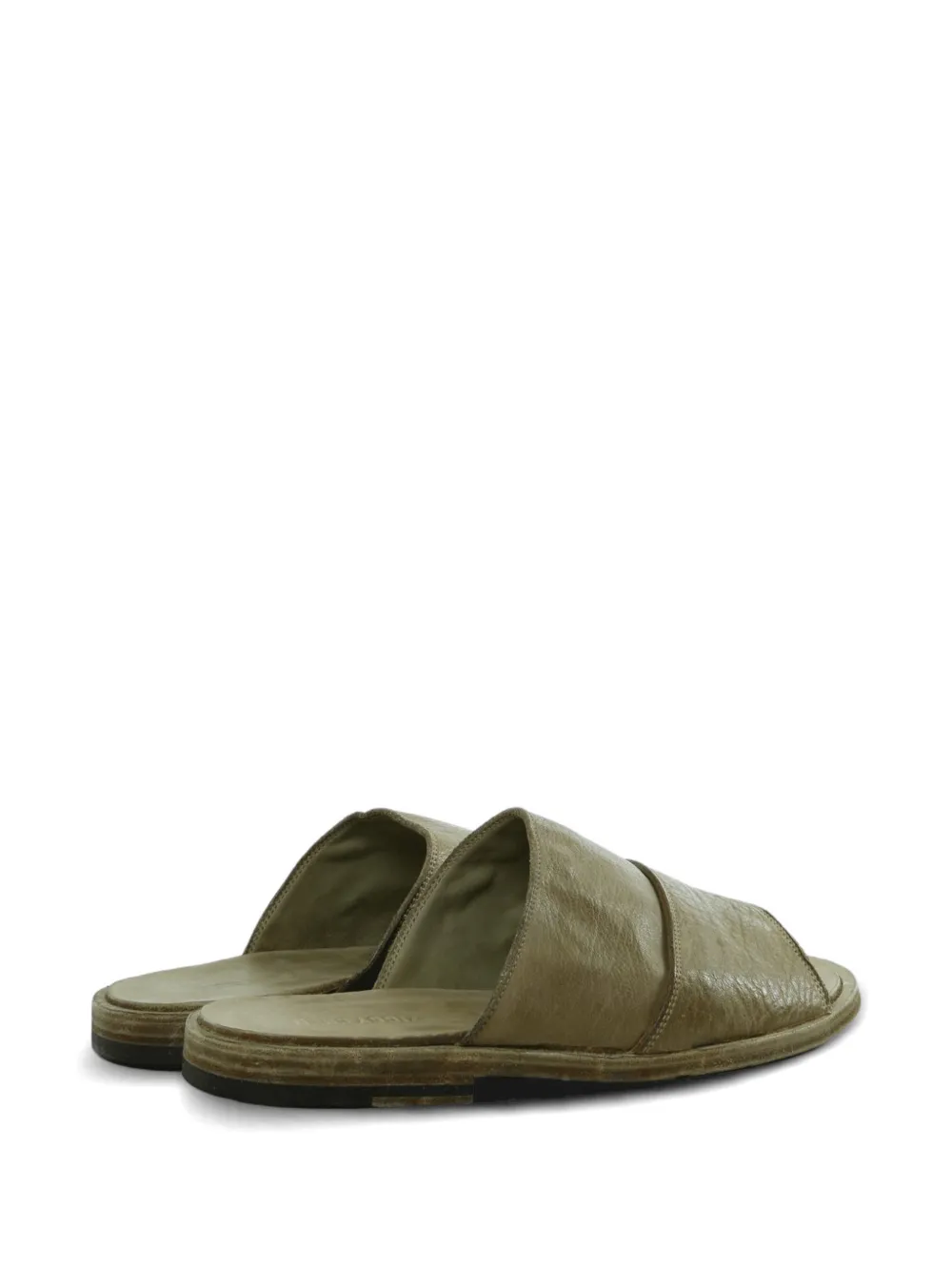 Ziggy Chen crinkled-leather sandals Beige