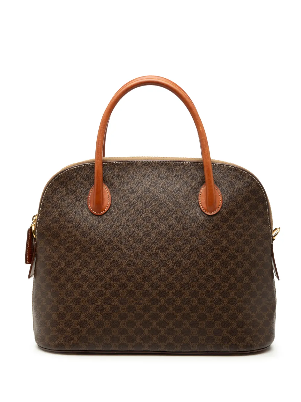Celine Pre-Owned 1996 Macadam Coated Canvas Dome handbag - Marrone