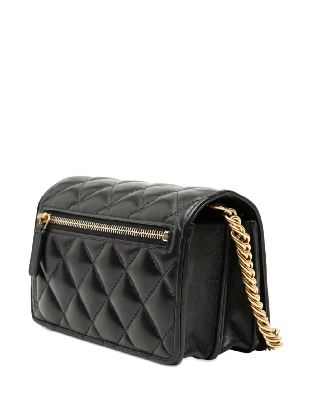 Chanel Pre-owned 2021-2026 Mini CC Quilted Lambskin Bijoux Wallet on Chain Crossbody Bag in Black, view 3