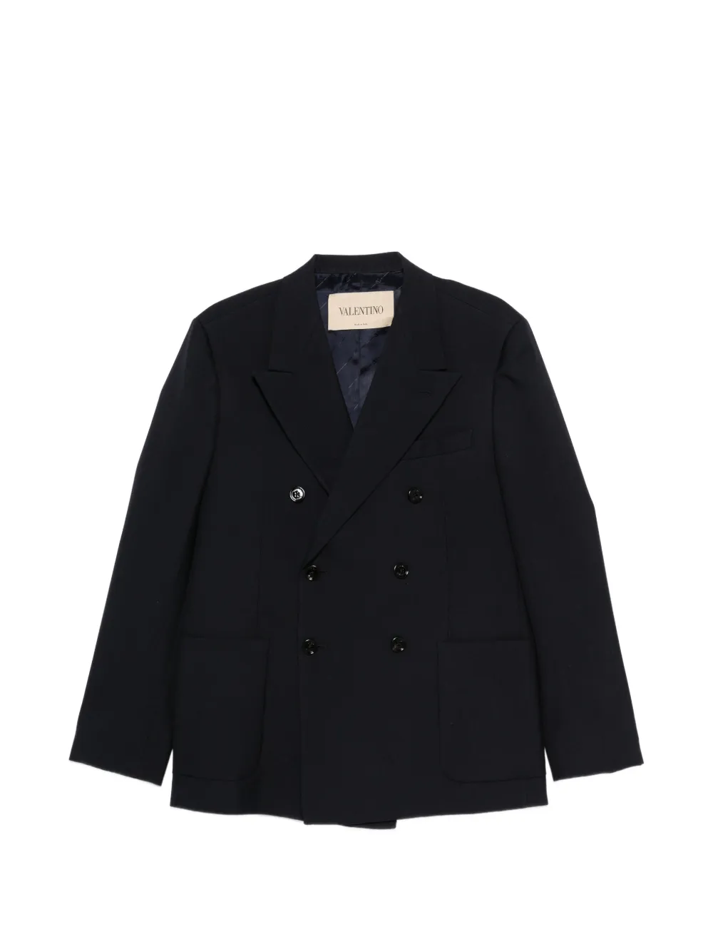 Valentino Garavani double-breasted peak-lapel jacket - Blau