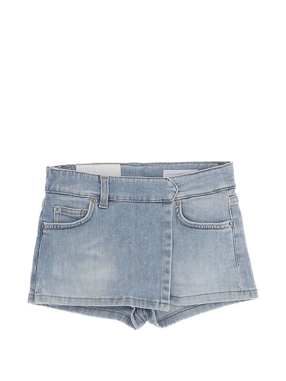 DONDUP KIDS wrap-front denim shorts - Blu