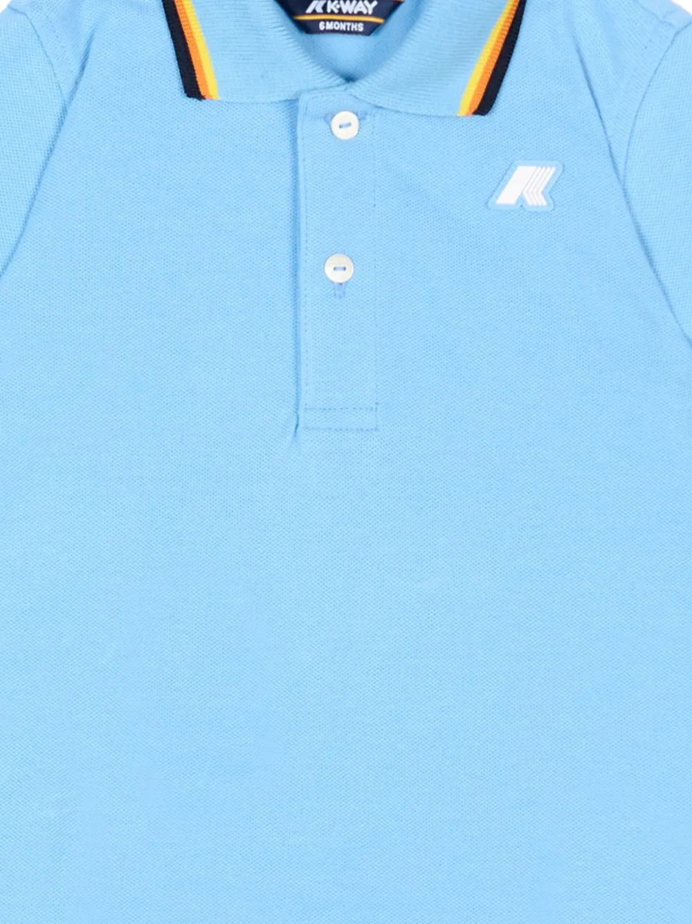 K Way Kids Romper met logopatch en gestreepte afwerking Blauw