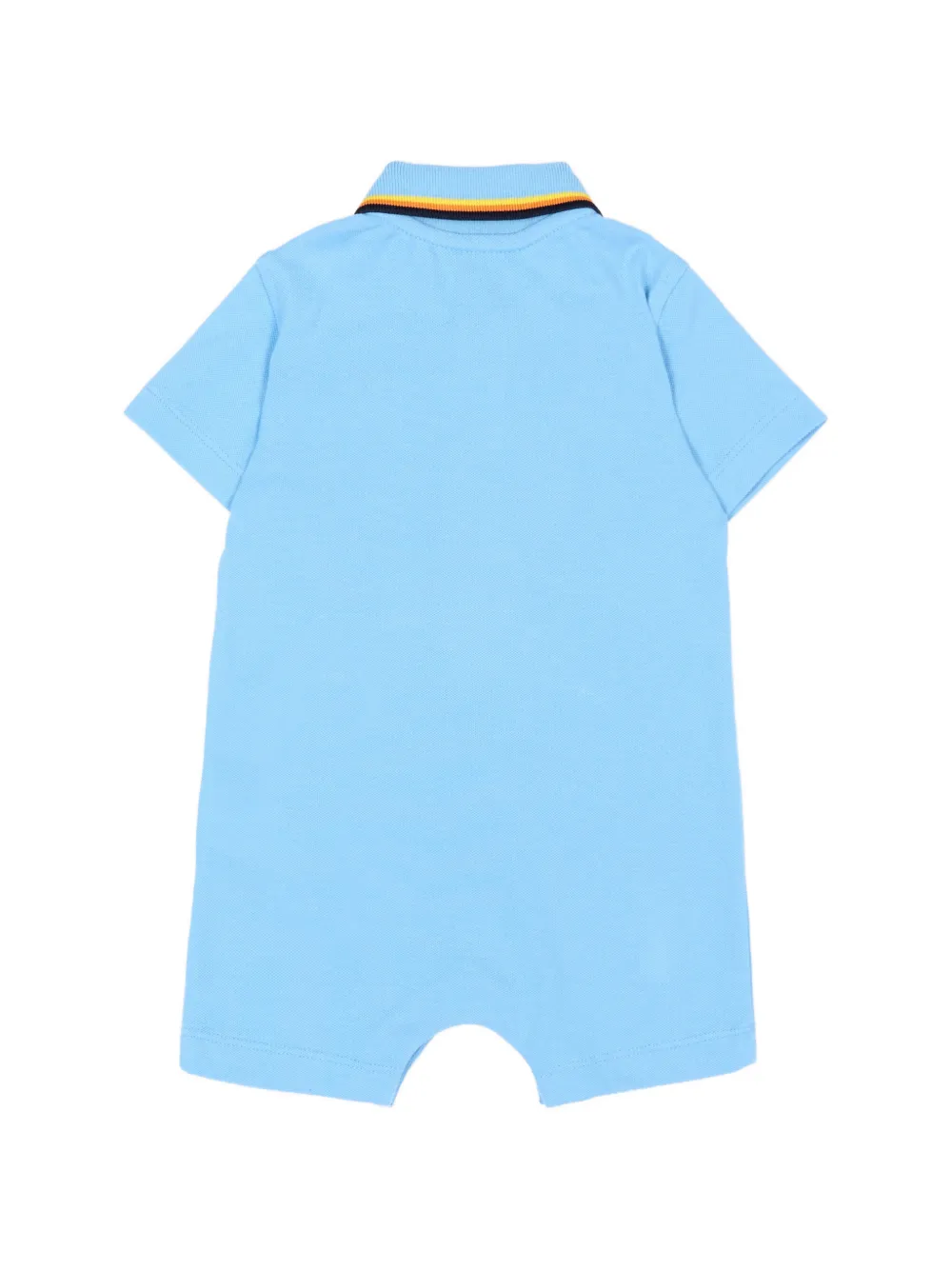K Way Kids Romper met logopatch en gestreepte afwerking Blauw