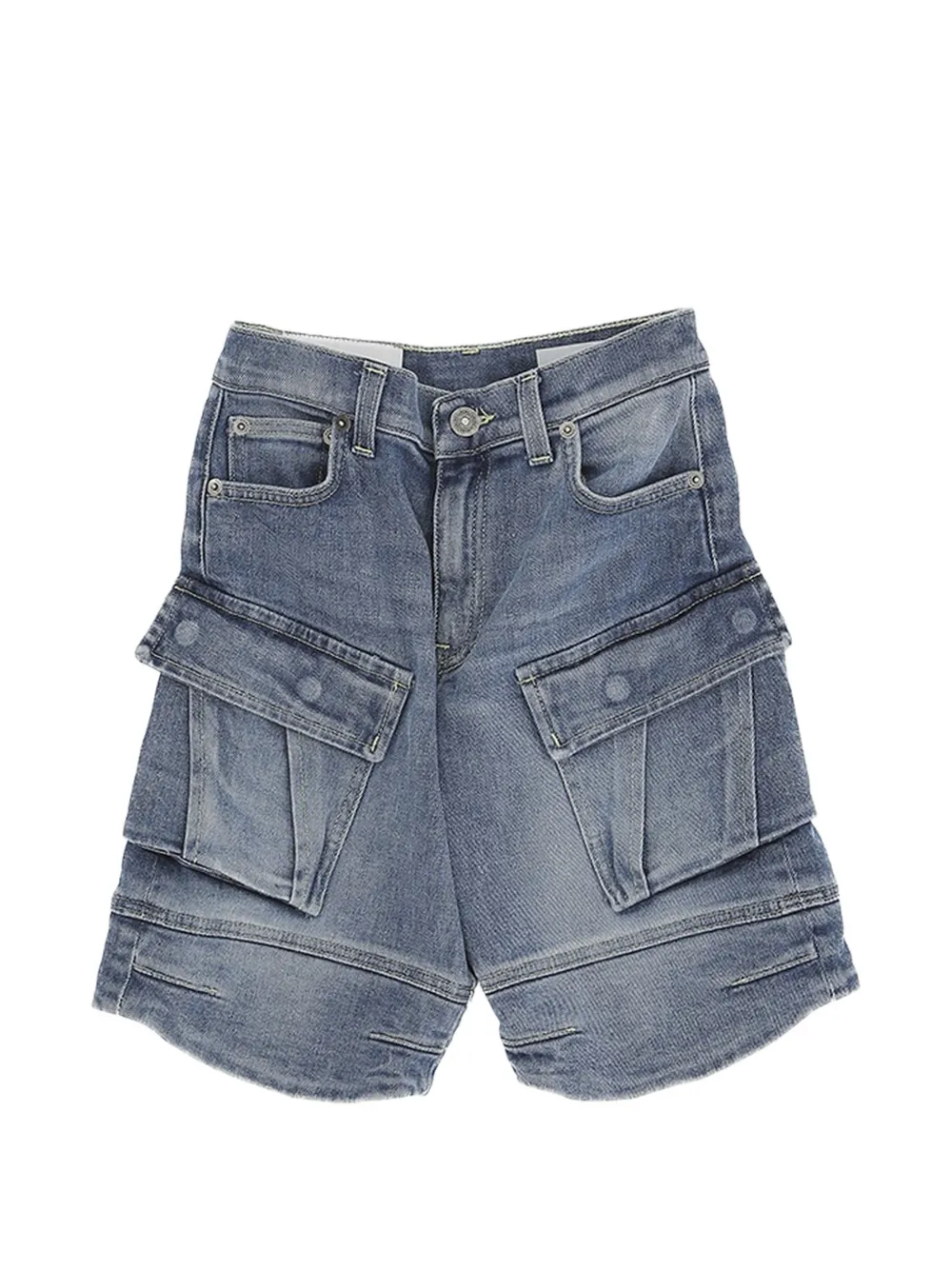 Dondup Kids' Cargo-pocket Denim Shorts In Blue