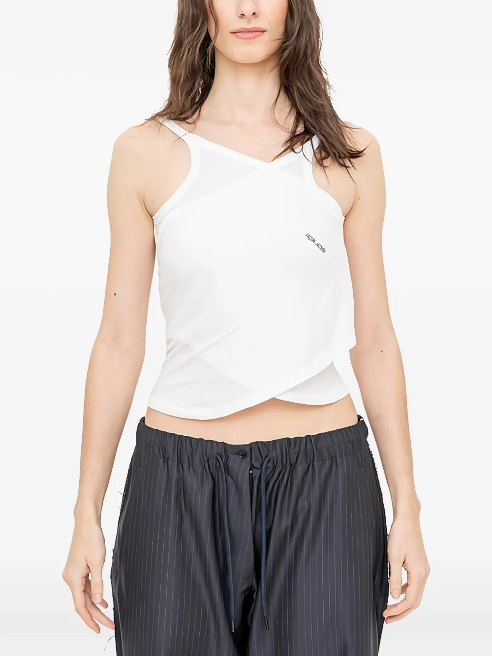 FAÇON JACMIN Thimotee crossover tank top - Bianco