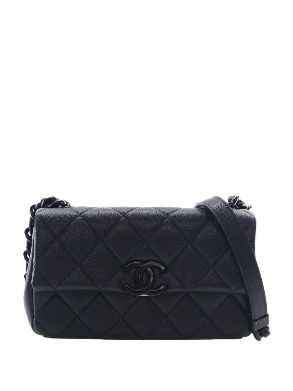CHANEL Pre-Owned 2020 Small Quilted Caviar My Everything Flap crossbody bag - Black
