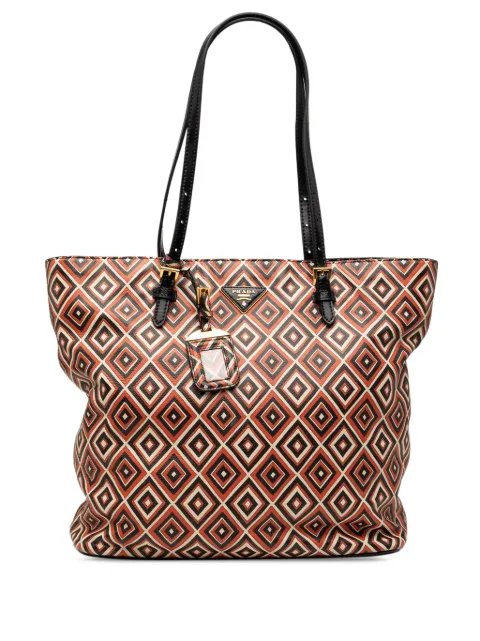 Prada Pre-Owned 2010-2026 Saffiano Diamond Print tote bag