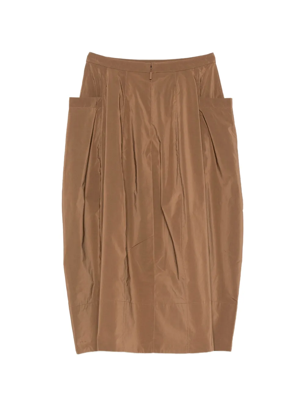 Tibi Falda Midi Lantern - Marrón 