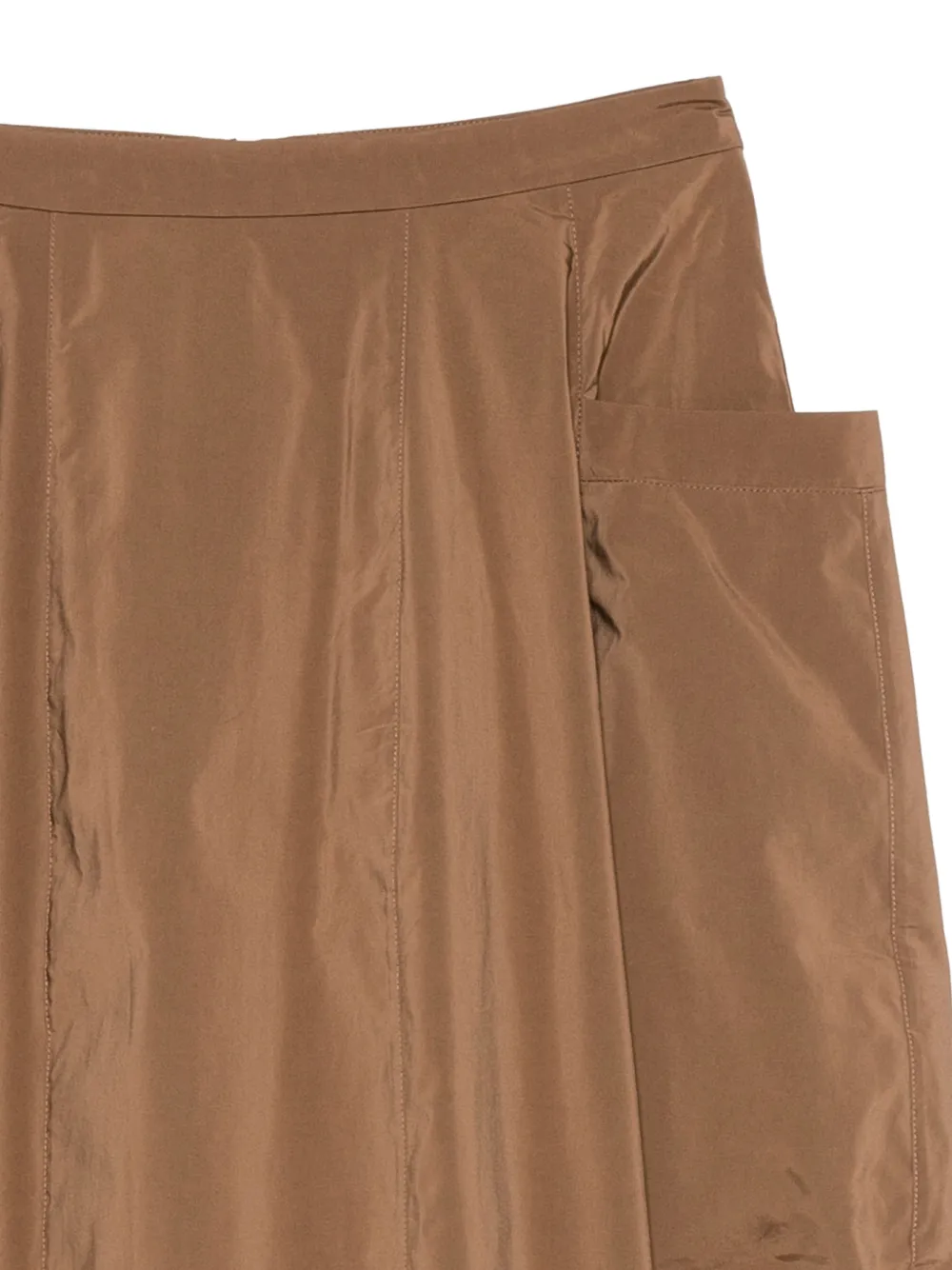  Tibi Falda Midi Lantern - Marrón 
