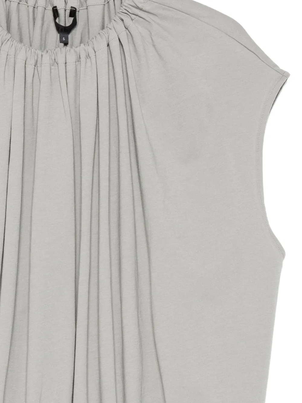  Tibi Camiseta Circular Con Cuello Fruncido - Gris 