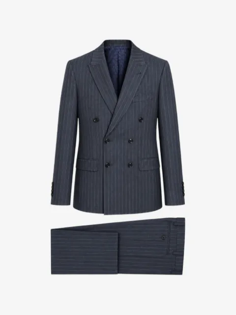 RAMON SANJURJO pinstriped double-breasted suit