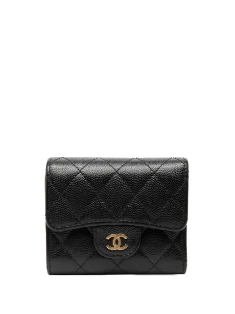 CHANEL Pre-Owned cartera CC Quilted Caviar Trifold Wallet 2021