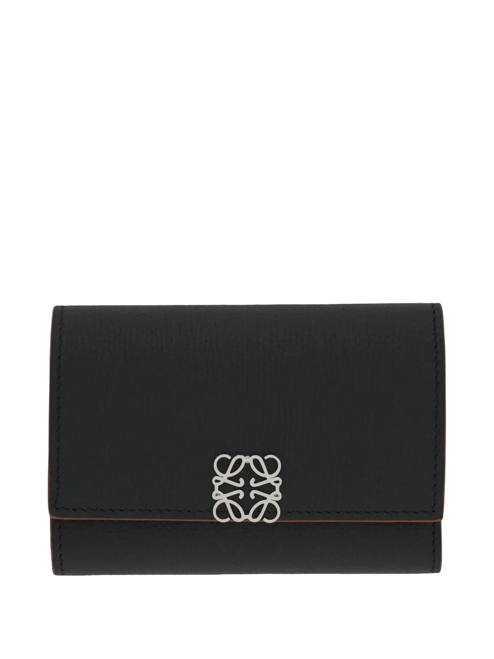 LOEWE Anagram pebble-grain leather wallet - Nero