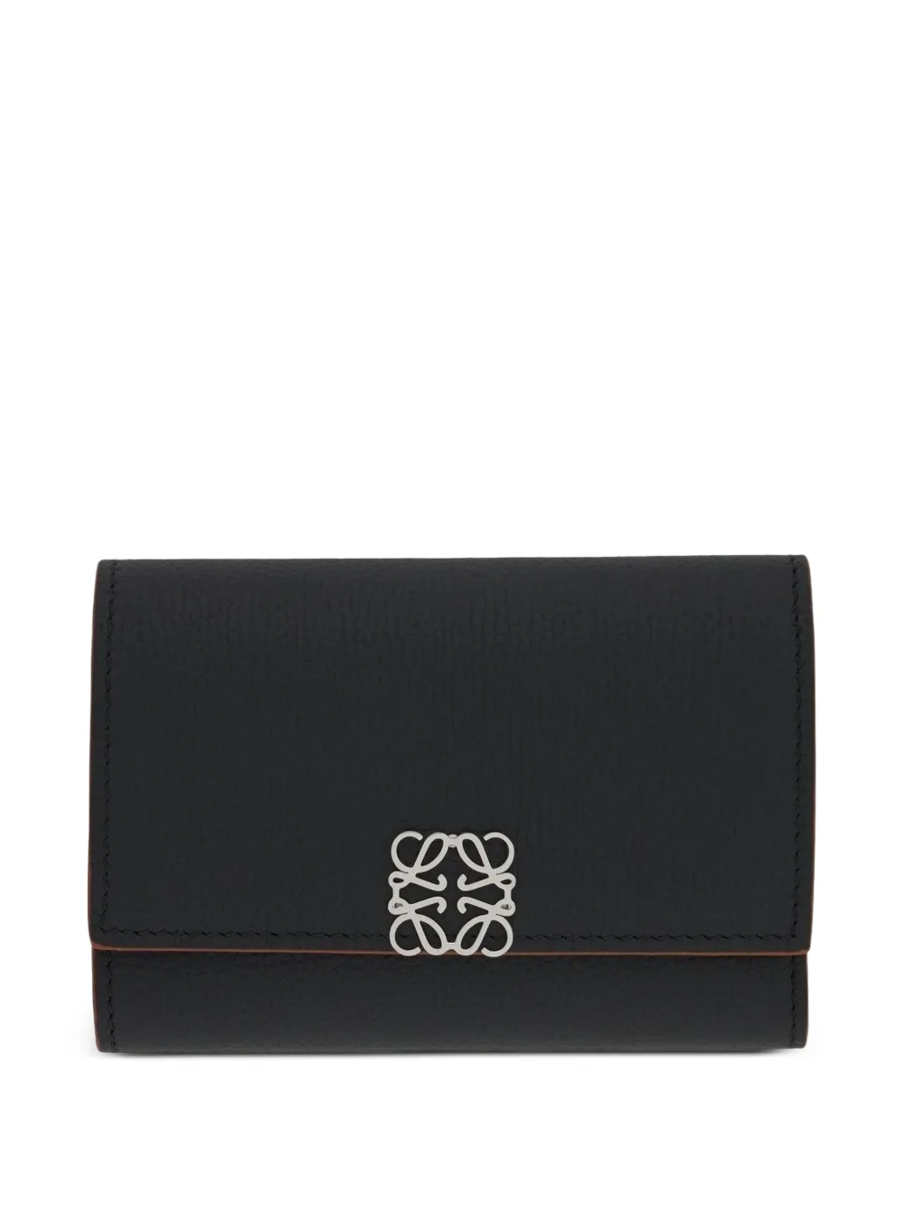 LOEWE Anagram pebble-grain leather wallet - Nero