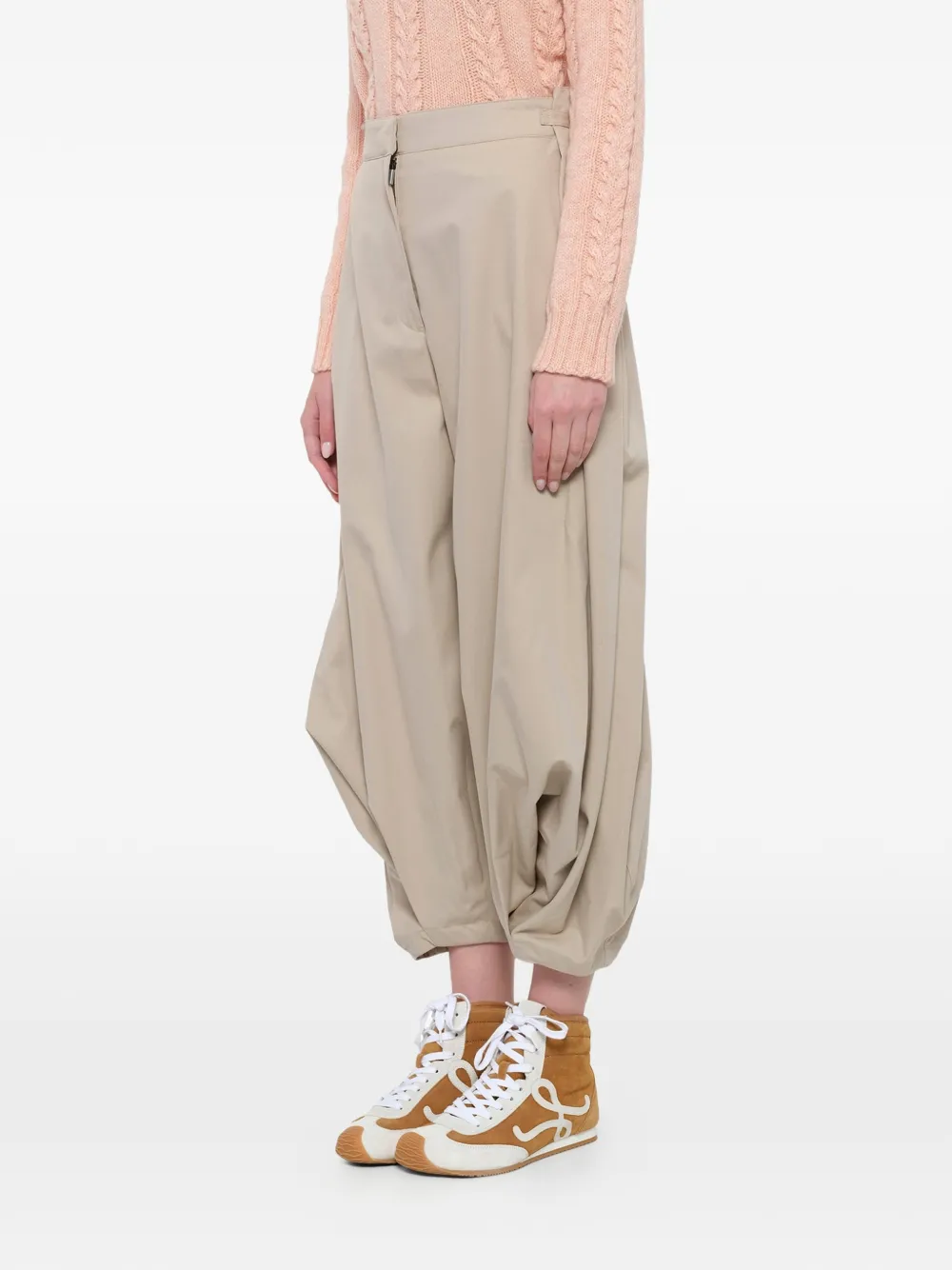 Loewe Draped Trousers in Neutrals, view 4