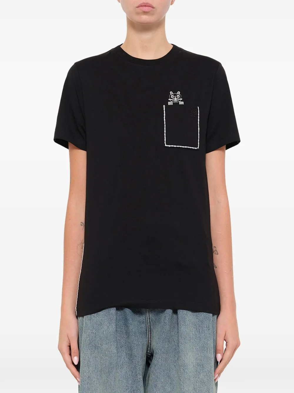 LOEWE Louis Wain T-shirt met borduurwerk Zwart