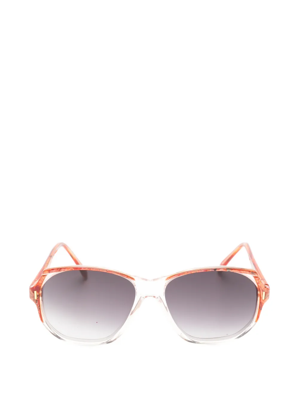 Saint Laurent Pre-Owned 1990s tortoiseshell-effect gradient-lens sunglasses - Bianco