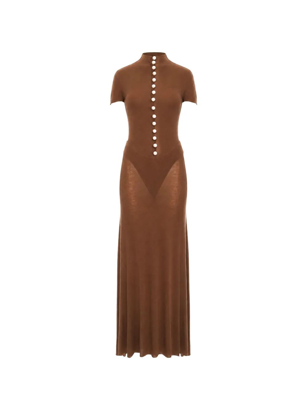 MANURÍ Mia embellished cut-out maxi dress - Brown
