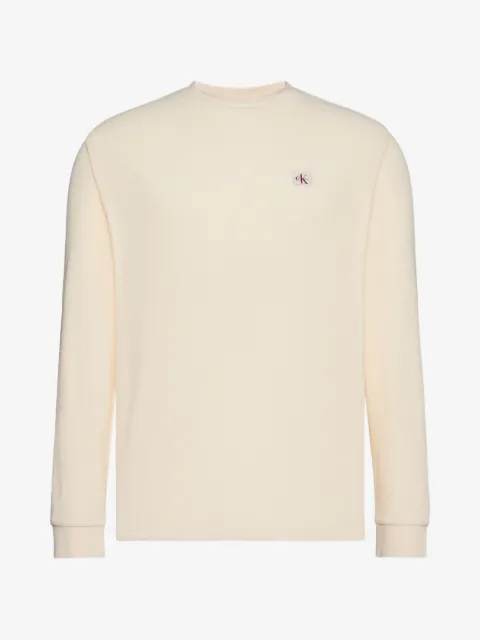 Calvin Klein waffle-knit logo-patch T-shirt