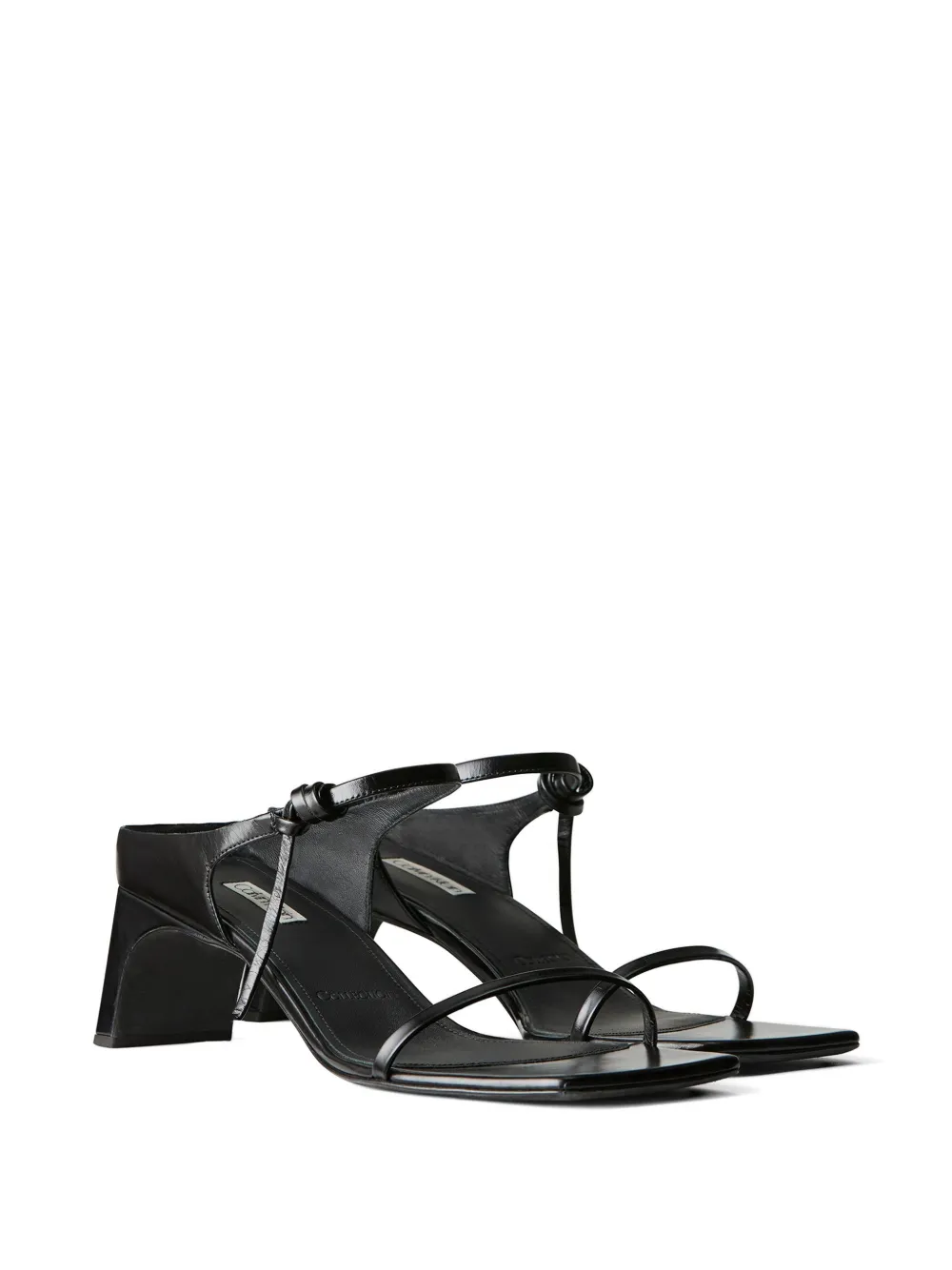 Calvin Klein square-toe knotted sandals Zwart