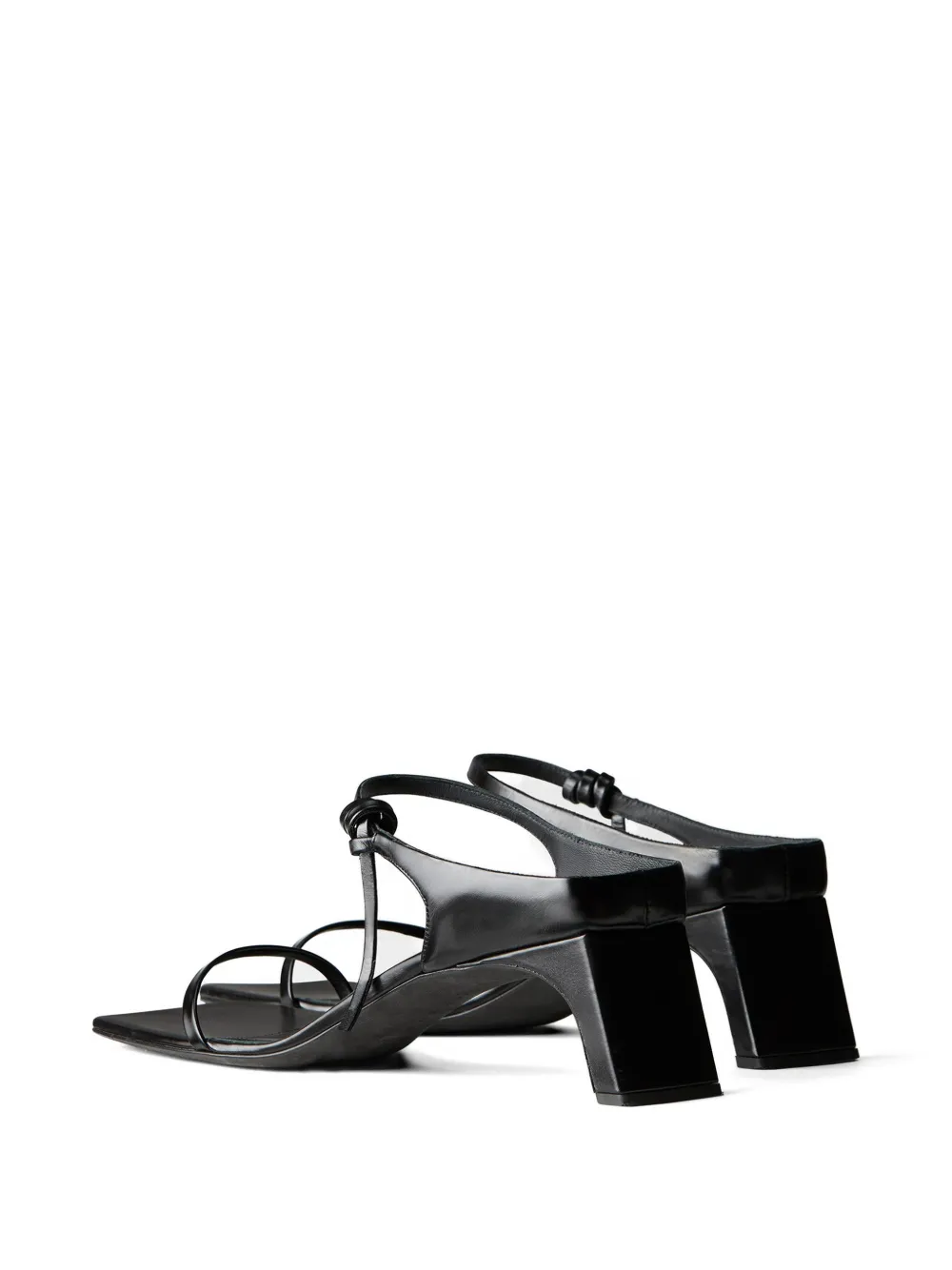 Calvin Klein square-toe knotted sandals Zwart