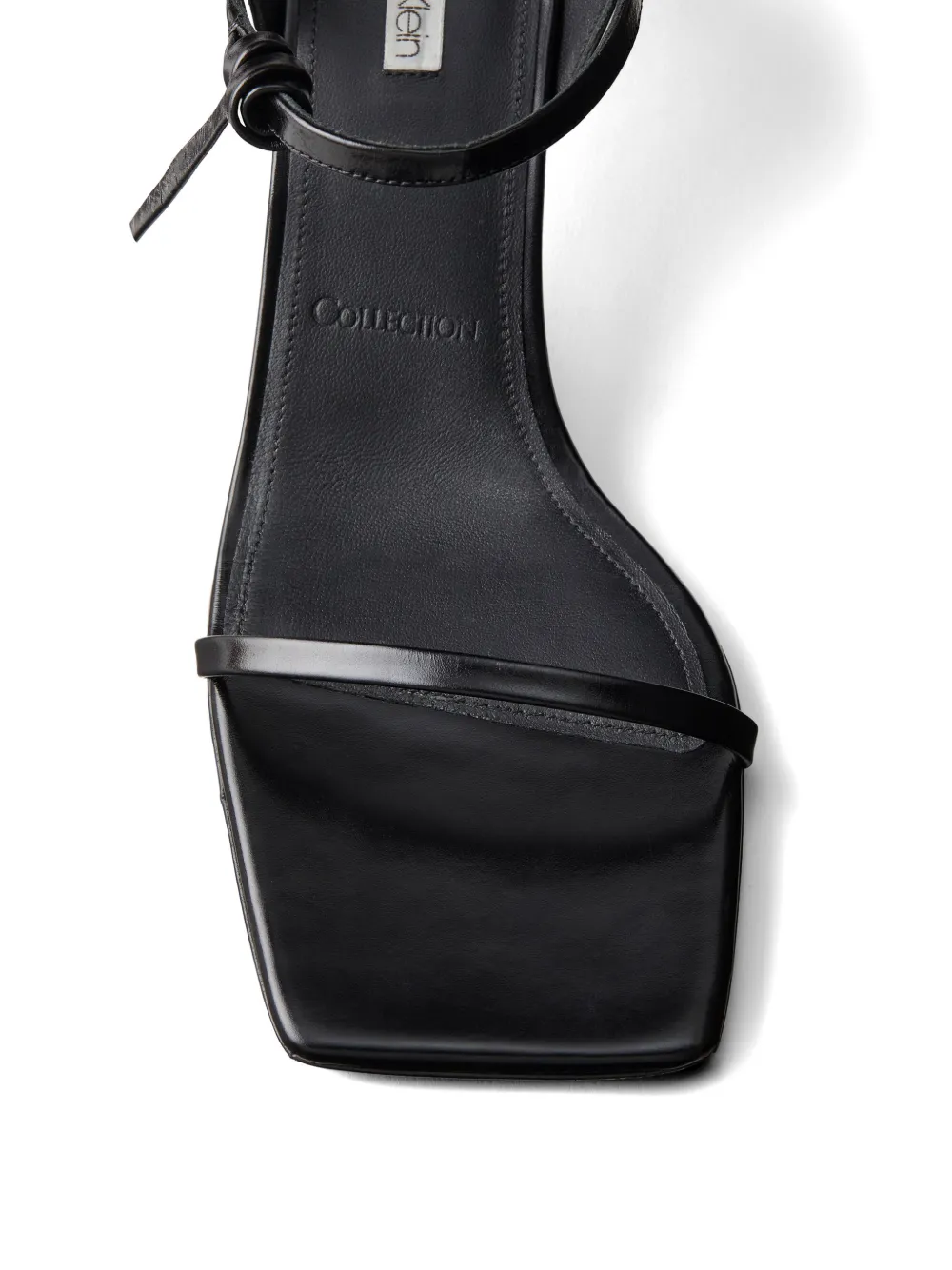 Calvin Klein square-toe knotted sandals Zwart
