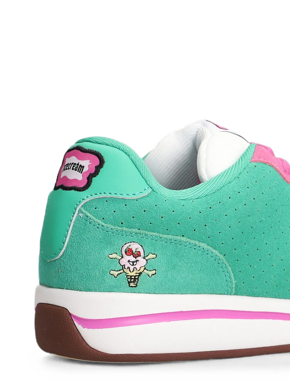 Reebok x BBC perforated panelled sneakers Groen