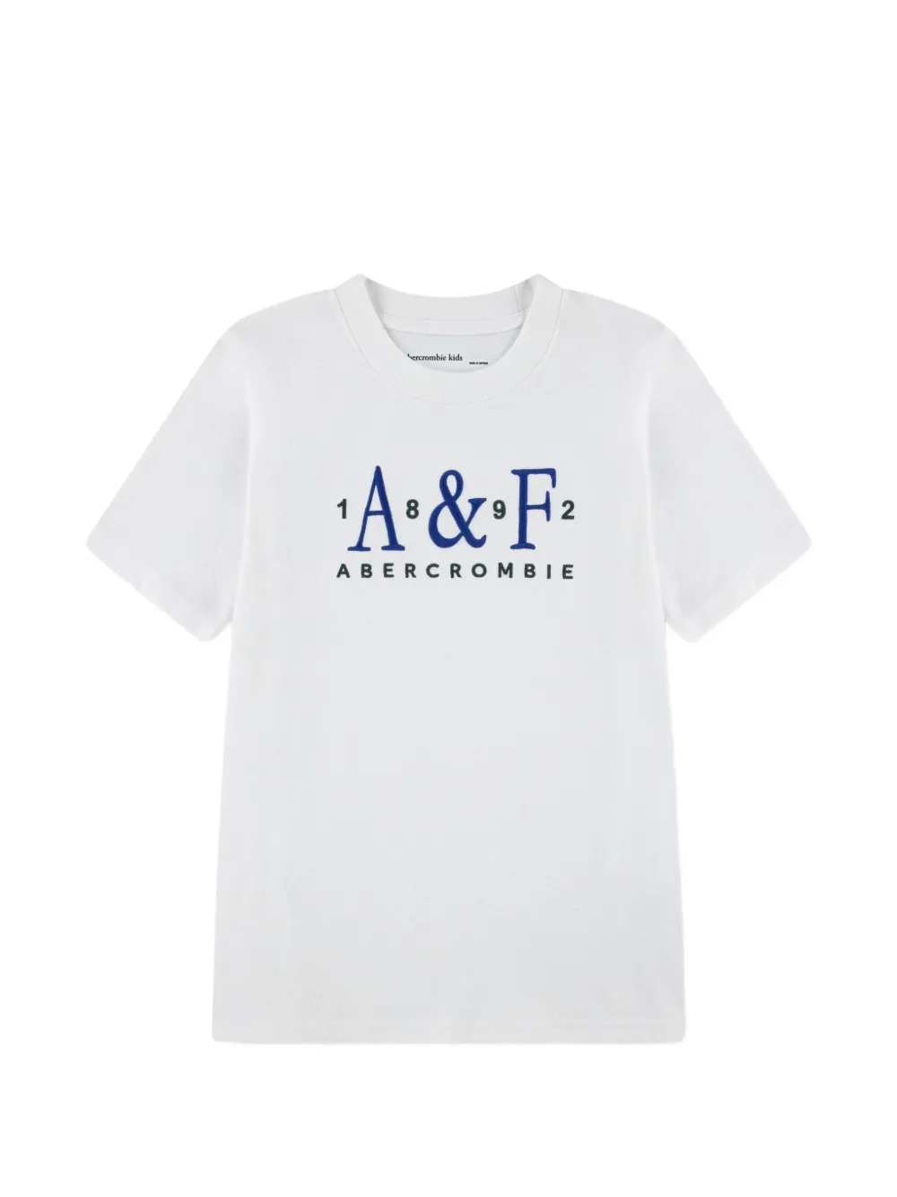ABERCROMBIE FITCH KIDS logo-embroidered T-shirt - Bianco